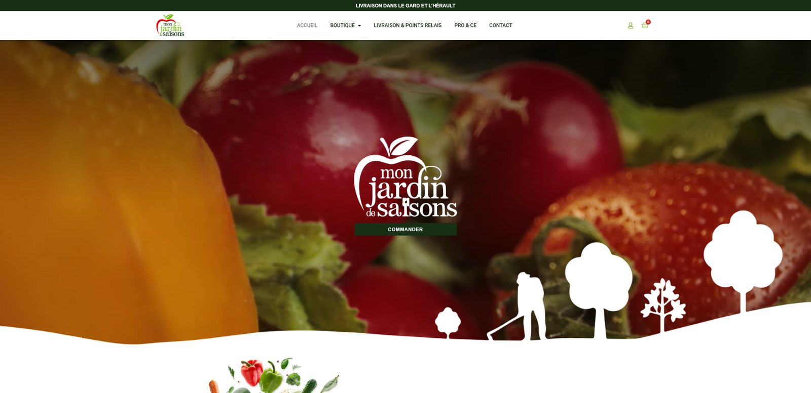 Capture de la page d’accueil du site Mon Jardin de Saisons